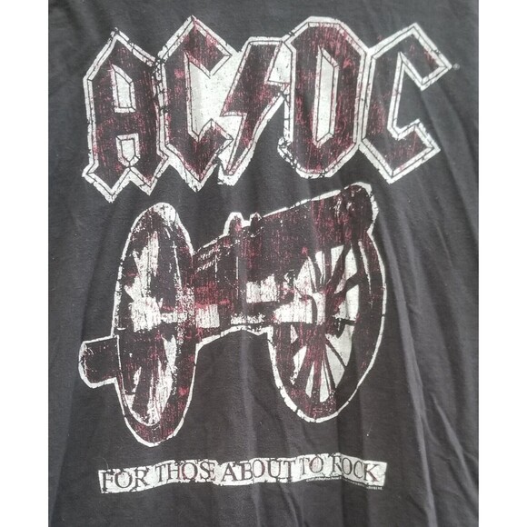 AC/DC For Those About To Rock Cannon Black Rockware T-Shirt Size XL - Picture 2 of 4